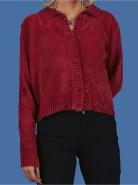 UNIF Tapioca Sweater in Cranberry Size S